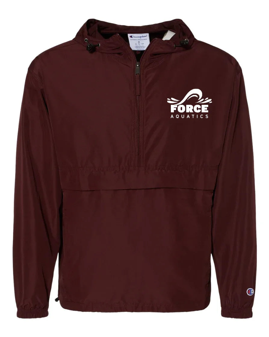 "Force Aquatics" Embroidered Champion Unisex Packable Jacket - Varsity92