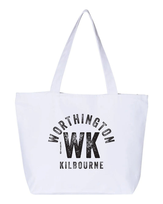 "Worthington Kilbourne" Zippered Canvas Tote - Varsity92
