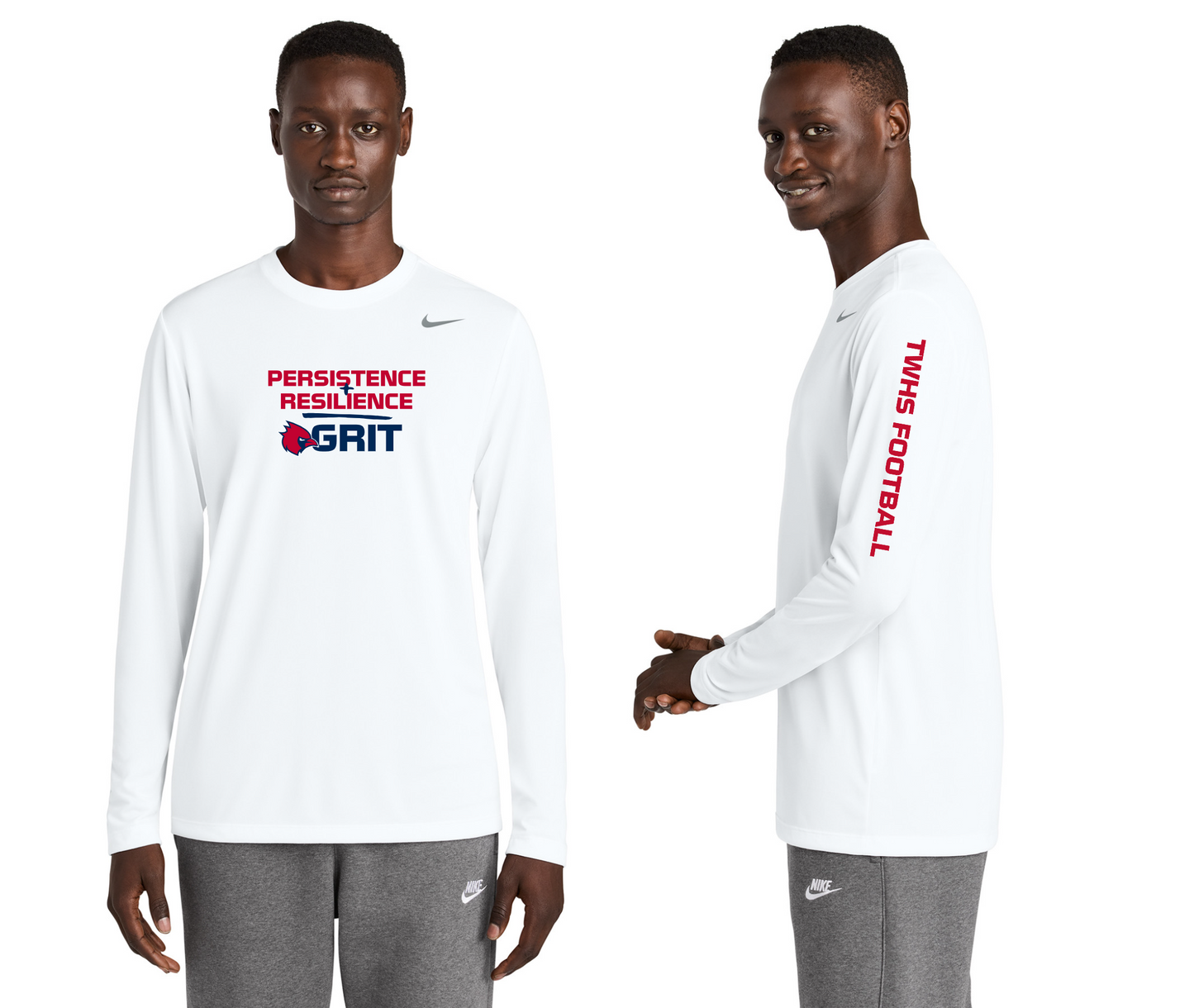 "Persistence Resilience Grit" Thomas Worthington Nike Men's rLegend Long Sleeve Tee