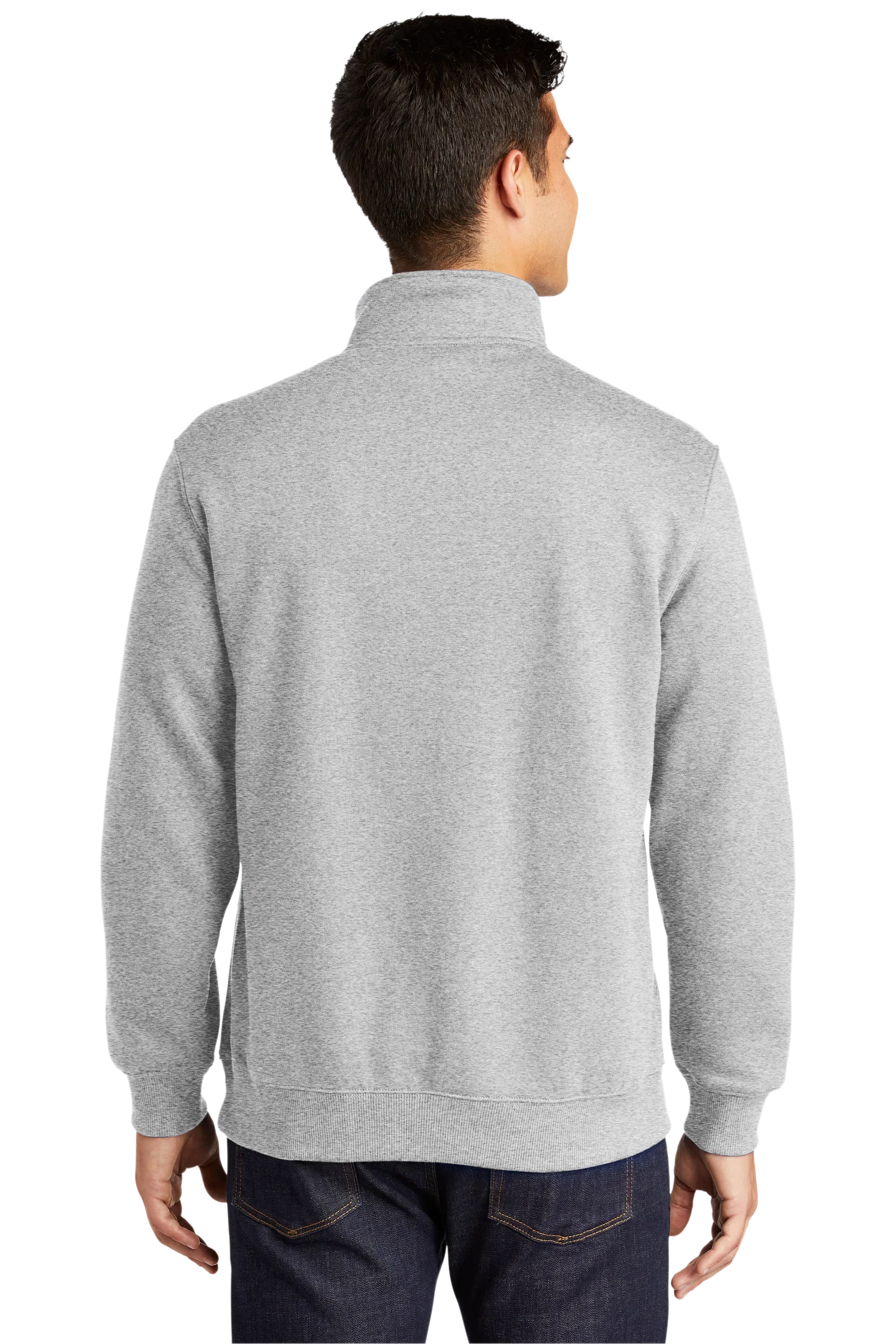 Thomas Worthington “Cardinal + Hockey Sticks” Embroidered Men's Quarter Zip Sweatshirt - Varsity92