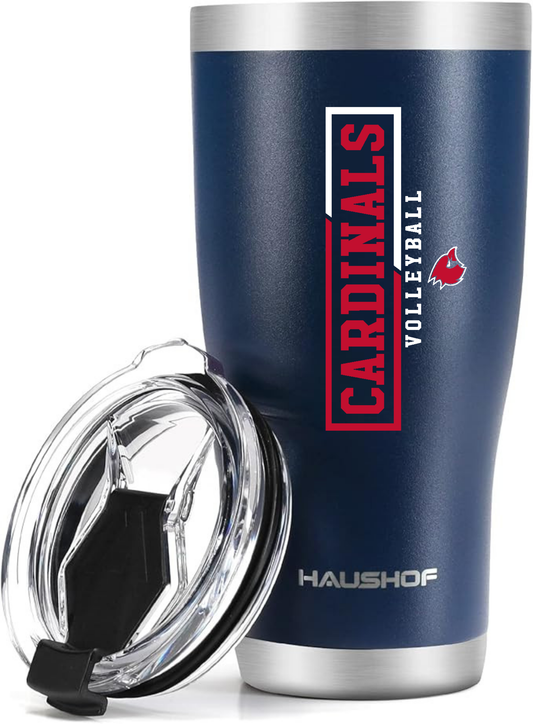 "Cardinal Volleyball" 16oz Stainless Steel Tumbler