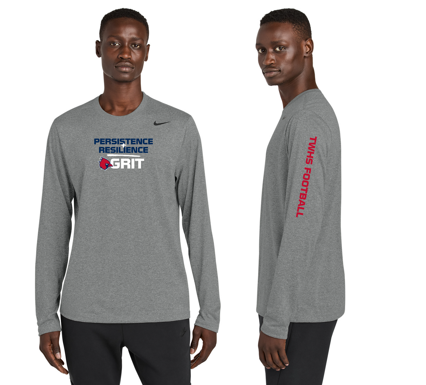 "Persistence Resilience Grit" Thomas Worthington Nike Men's rLegend Long Sleeve Tee