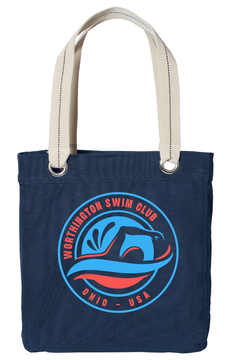 "Worthington Swim Club" Canvas Tote