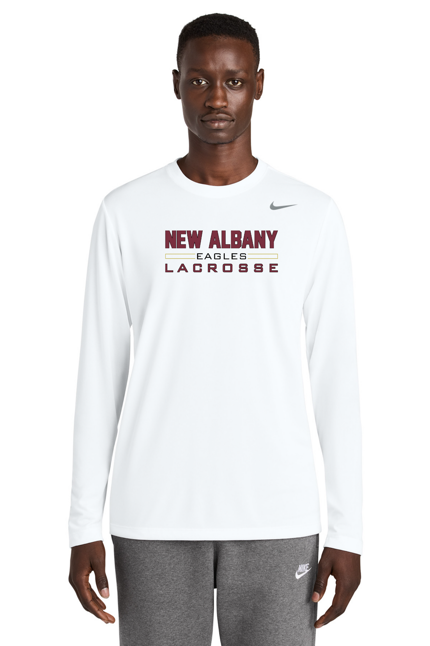 Nike "New Albany Eagles Lacrosse" Men's rLegend Long Sleeve Tee
