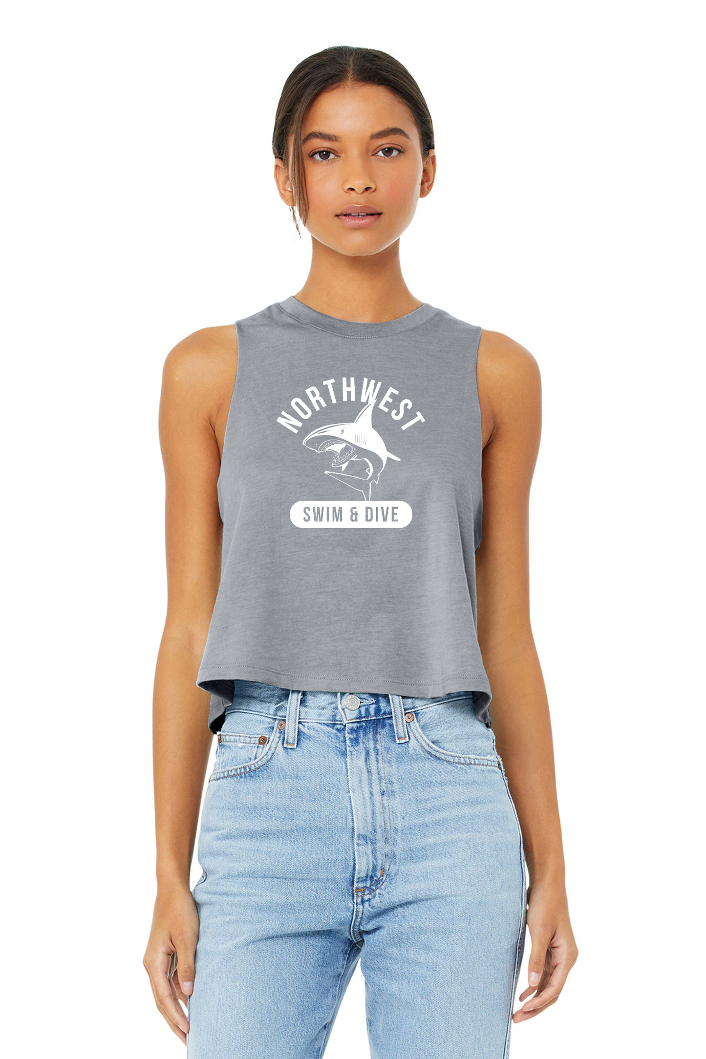 Northwest Swim "TIGERSHARKS" Women's Racerback Crop Tank