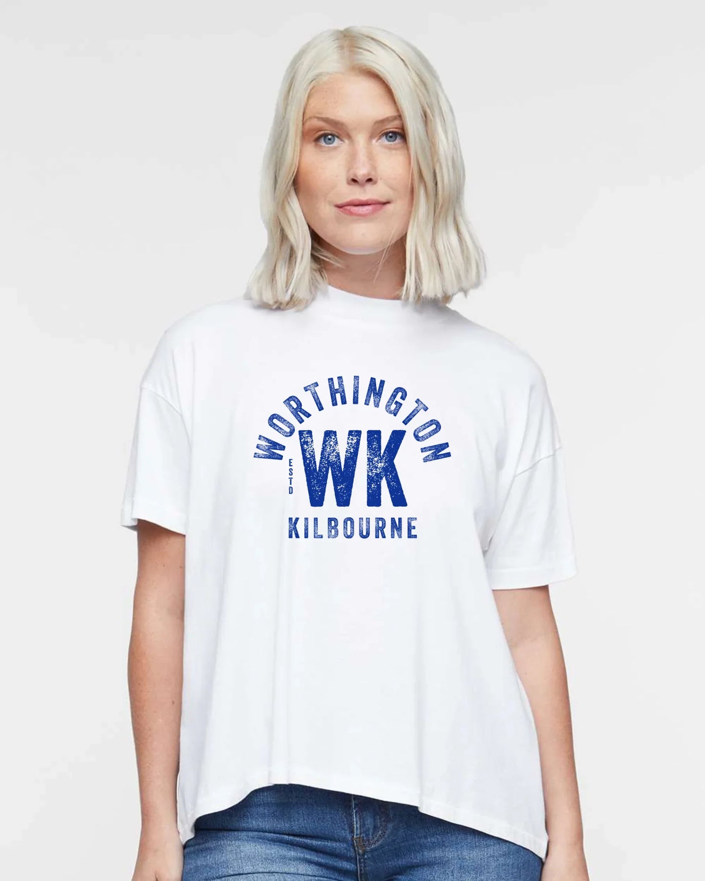 "Worthington Kilbourne" Hi-Lo Women's Relaxed Tee - Varsity92