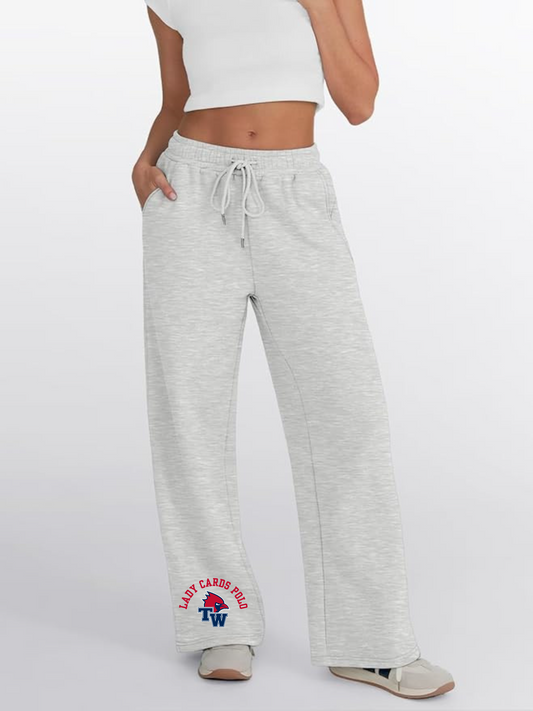 "Lady Cards Polo" Fleece Wide-Leg Women's Sweatpants