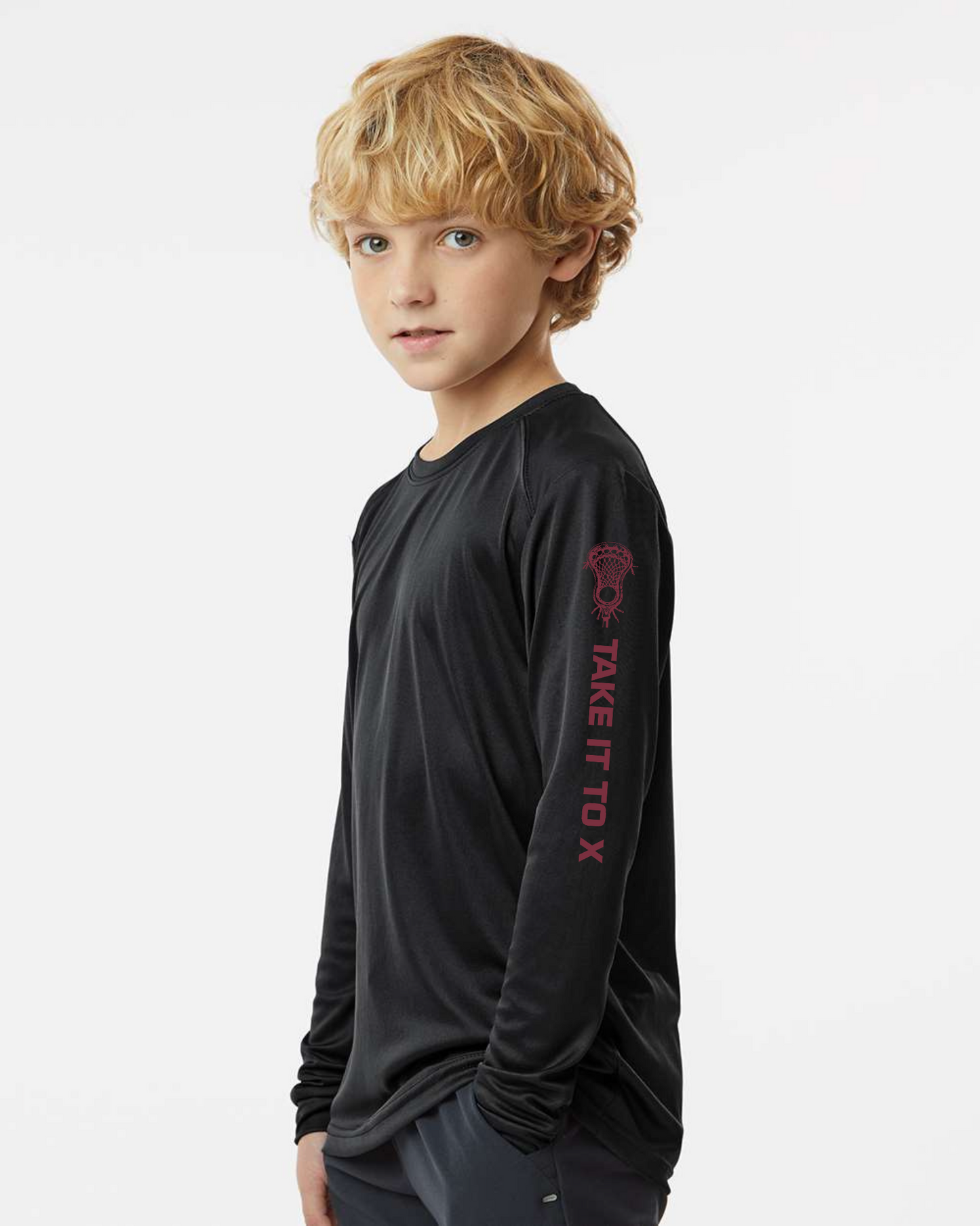 "New Albany Eagles Lacrosse" YOUTH Performance Long Sleeve Tee