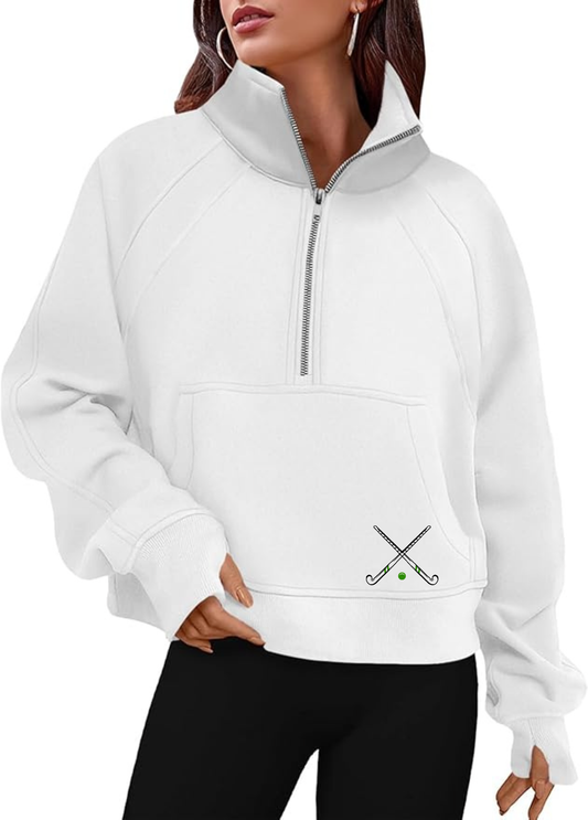 Field Hockey 1/2 Zip Women's Sweatshirt