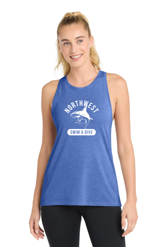 Northwest Swim "TIGERSHARKS" Sport-Tek Women's Tri-Blend Racerback Tank