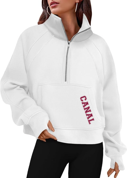 "Canal" Half Zip Women's Sweatshirt