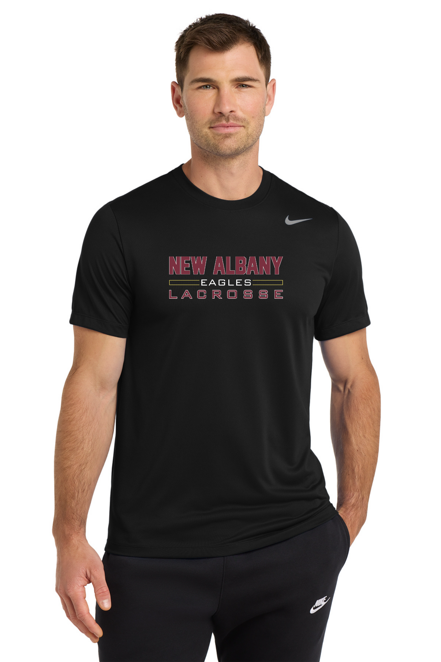 Preorder – Nike Dri-FIT "New Albany Eagles Lacrosse" Men's Legend Tee