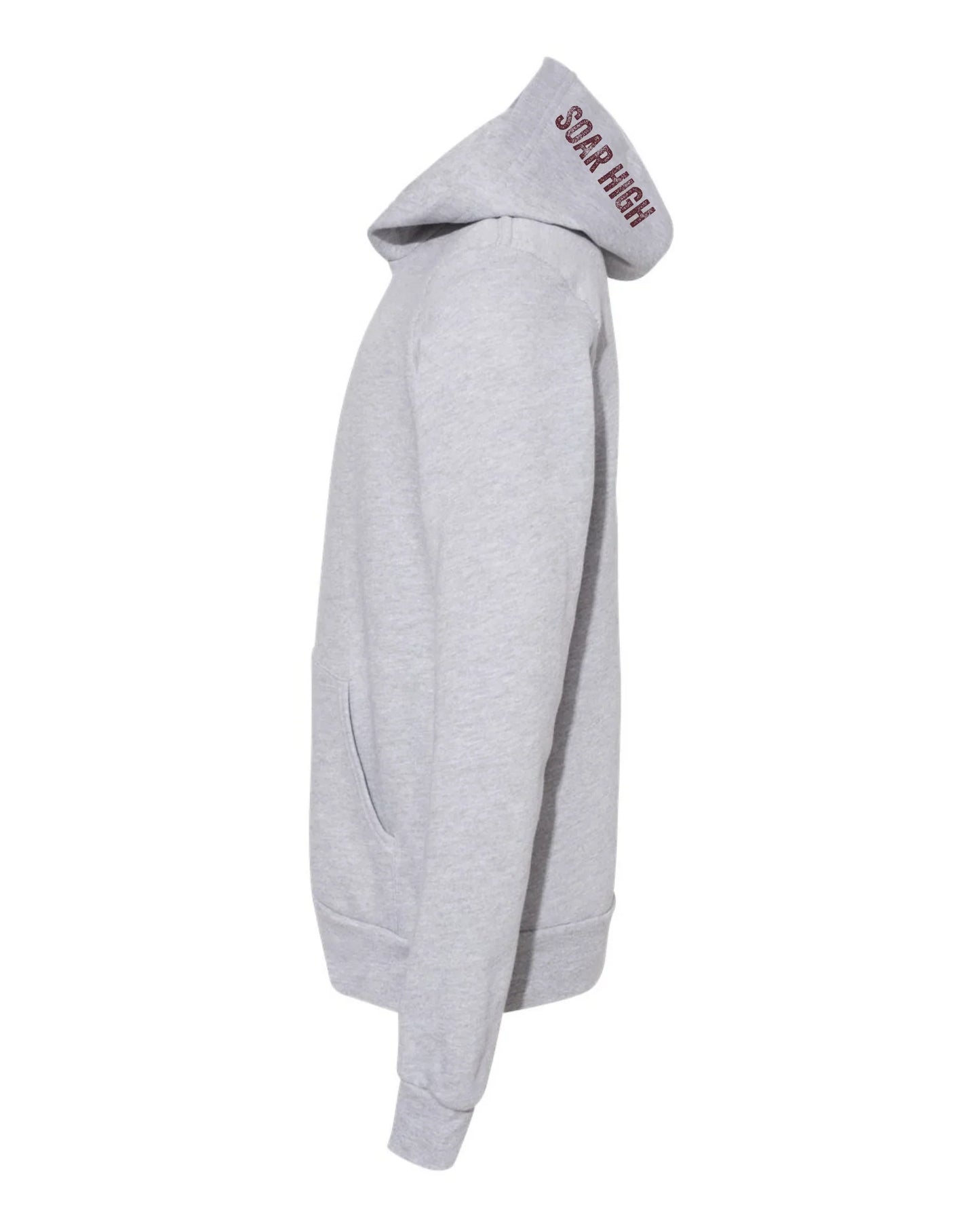 "New Albany NA Eagles" + Soar High" on Hood YOUTH Super Soft Unisex Hoodie - Varsity92