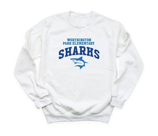 PREORDER: Worthington Park Elementary Sharks Heavy Blend Crew Sweatshirt