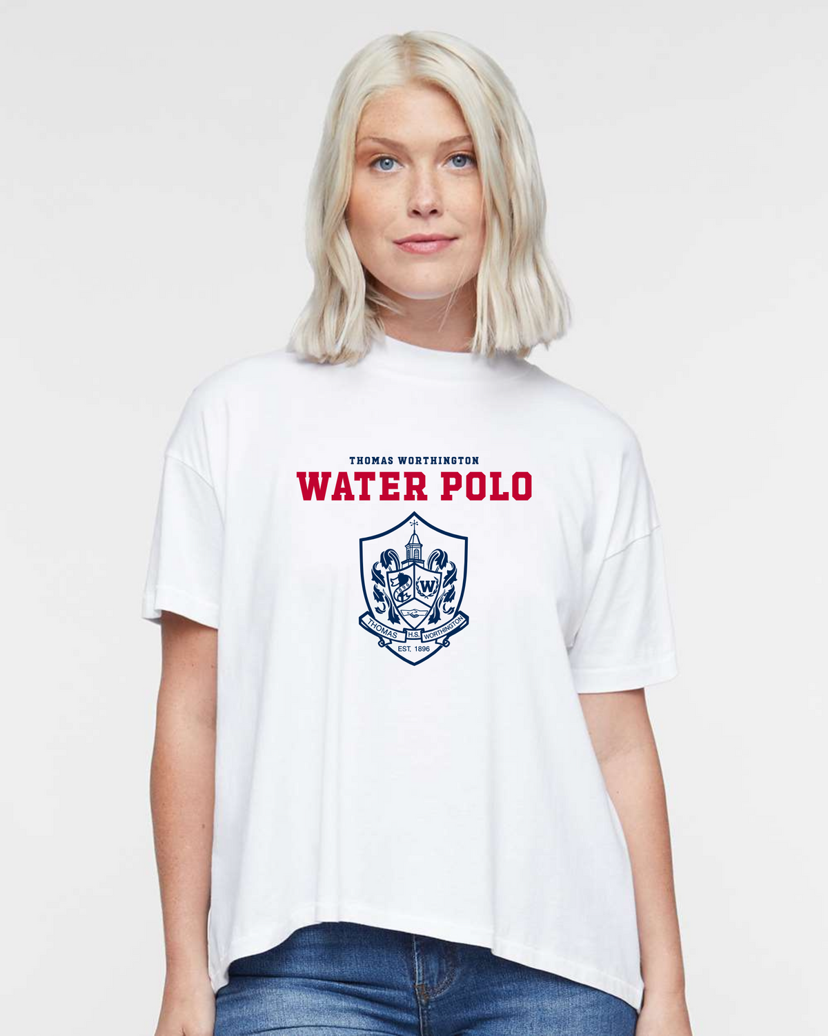 "Thomas Worthington Water Polo" Hi-Lo Women's Relaxed Tee