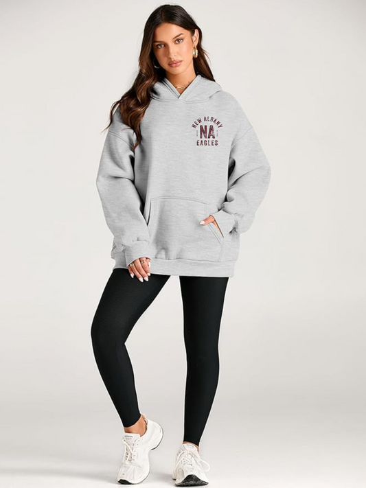 "New Albany NA Eagles" Women's Oversized Hoodie