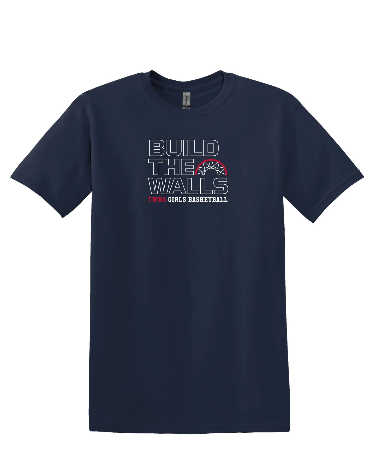 Thomas Worthington "Build The Walls Girls Basketball" Unisex Softstyle Tee - Varsity92