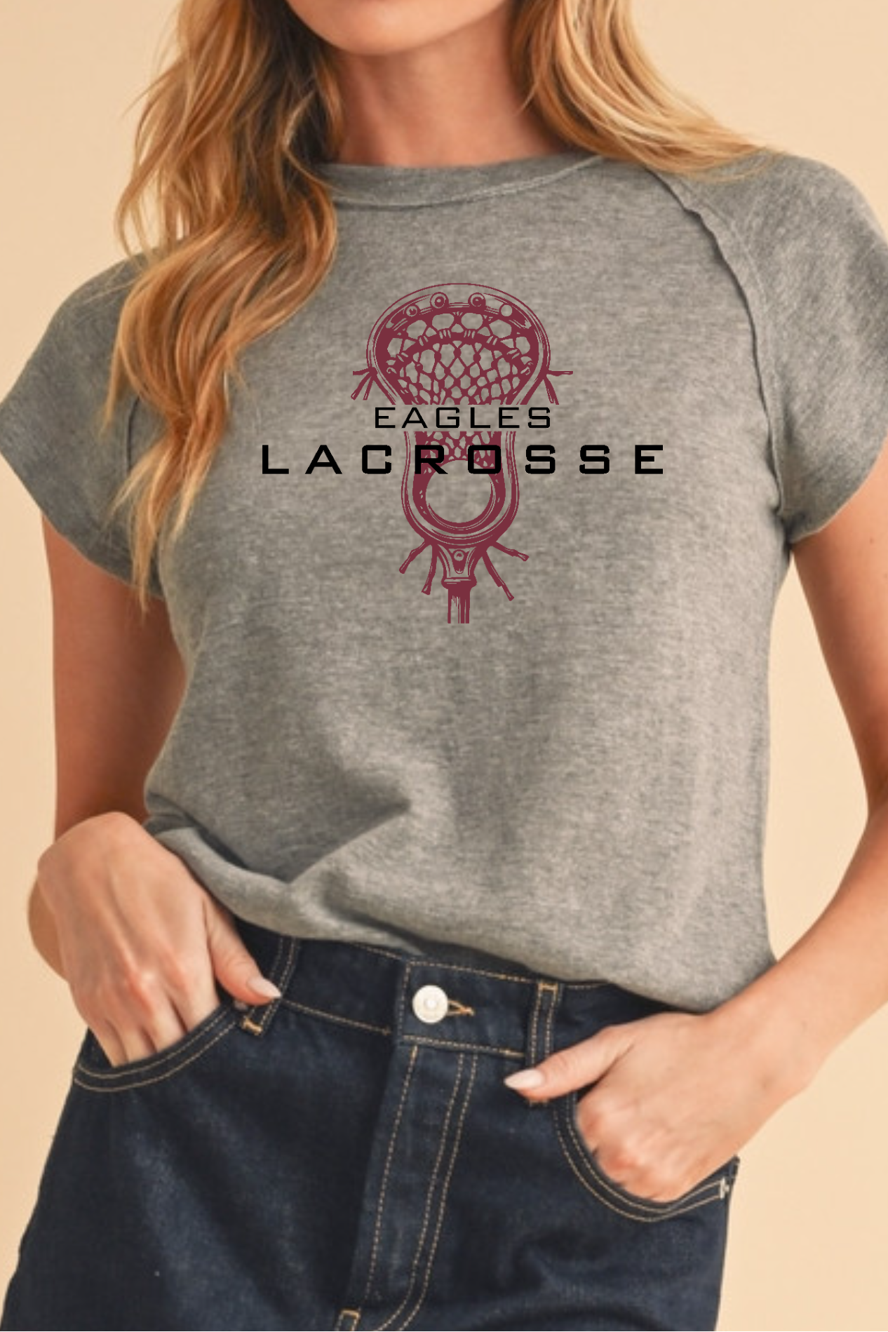"New Albany Eagles Lacrosse" Women's Ivy Tee