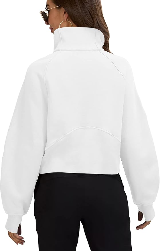 “CARDS” 1/2 Zip Cropped Women’s Sweatshirt