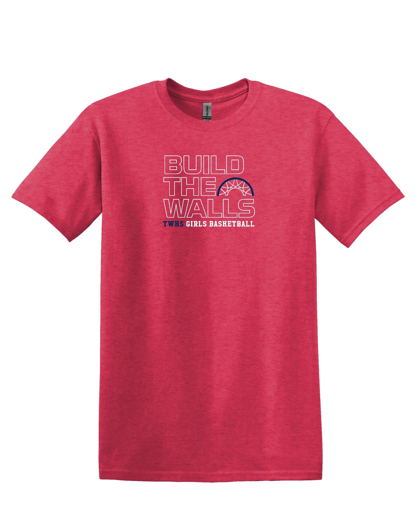 Thomas Worthington "Build The Walls Girls Basketball" Unisex Softstyle Tee - Varsity92