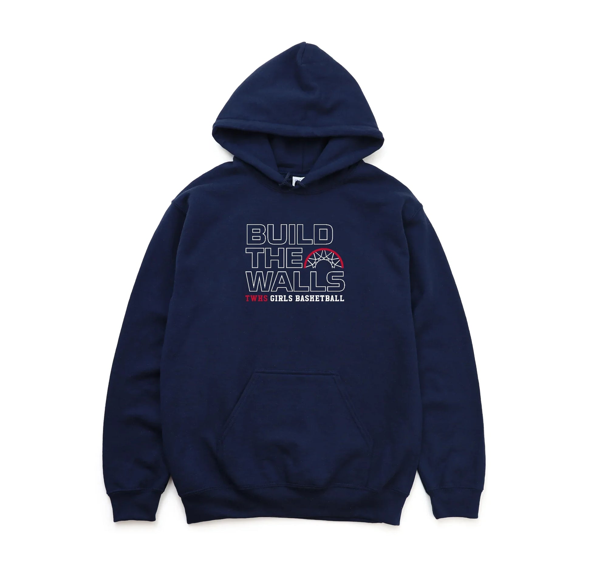 Thomas Worthington "Build The Walls TWHS Girls Basketball" Unisex Heavy Blend Hoodie - Varsity92
