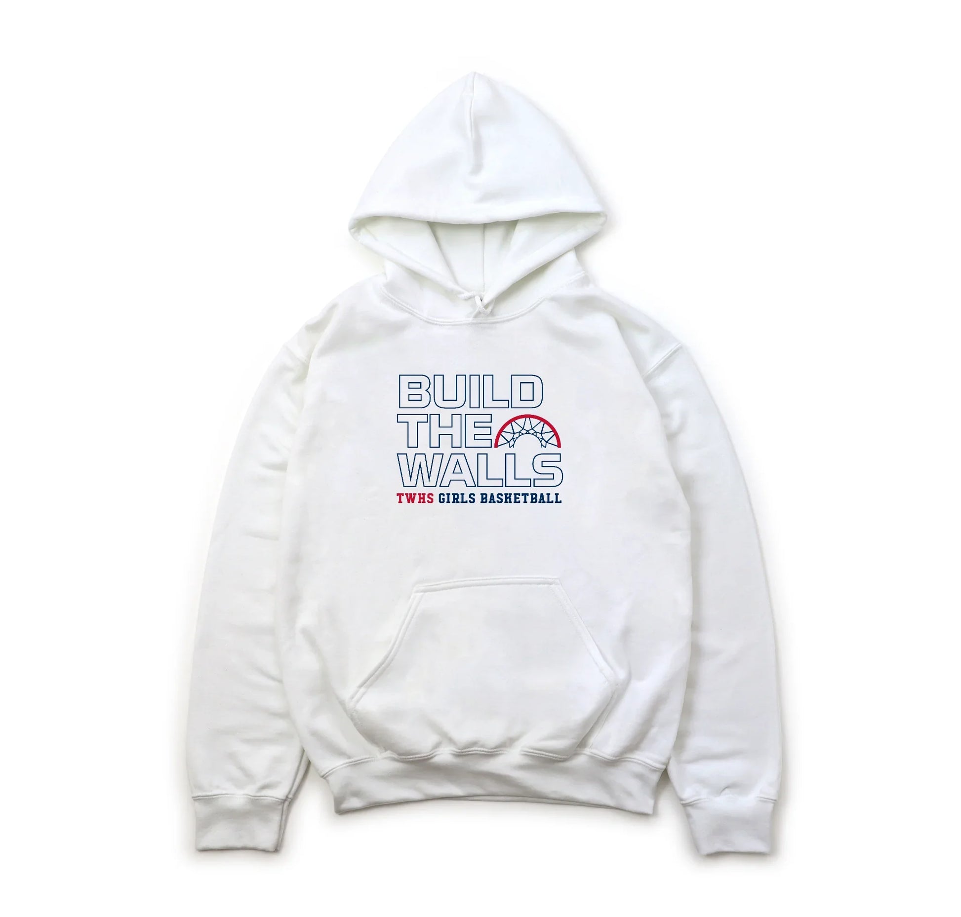 Thomas Worthington "Build The Walls TWHS Girls Basketball" Unisex Heavy Blend Hoodie - Varsity92