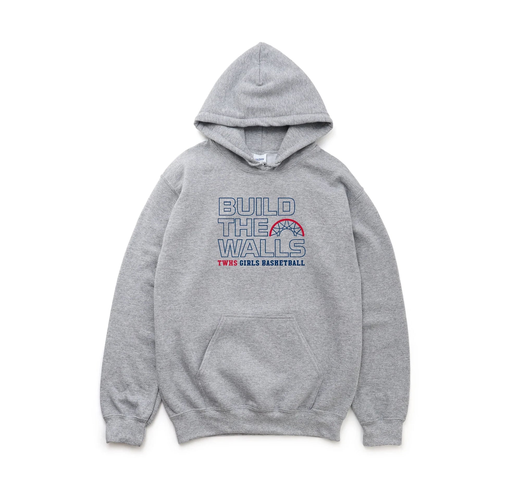 Thomas Worthington "Build The Walls TWHS Girls Basketball" Unisex Heavy Blend Hoodie - Varsity92