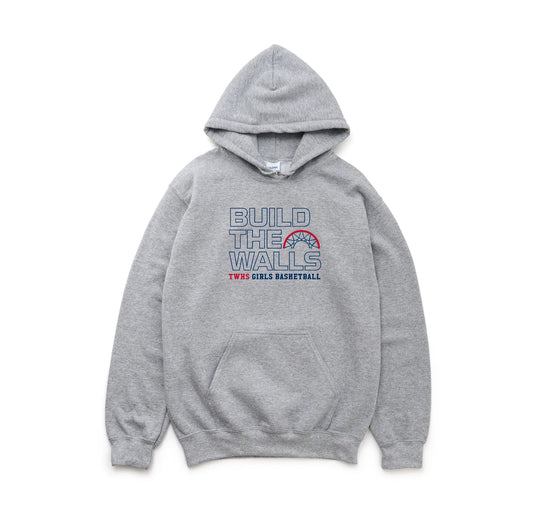 Thomas Worthington "Build The Walls TWHS Girls Basketball" Unisex Heavy Blend Hoodie - Varsity92
