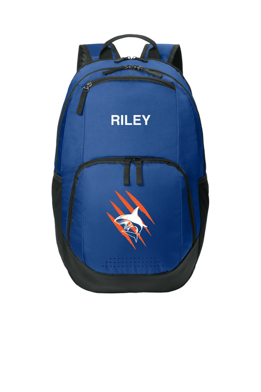 Northwest Swim "Shark Logo” Embroidered Personalized Backpack