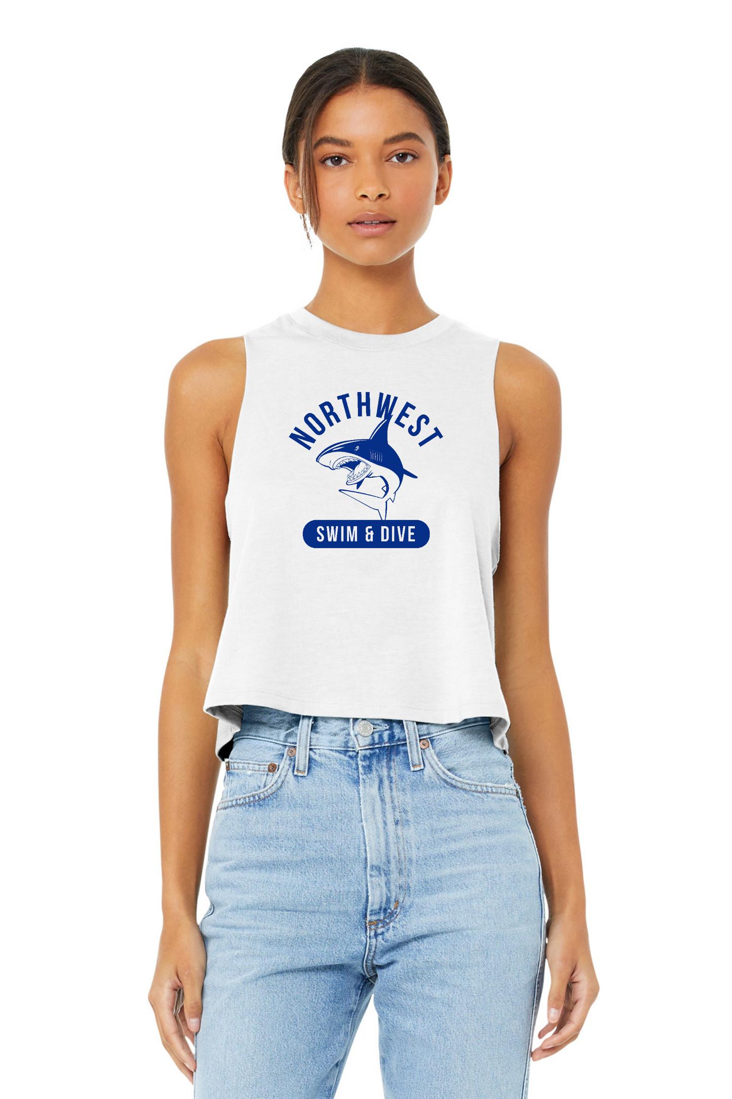 Northwest Swim "TIGERSHARKS" Women's Racerback Crop Tank