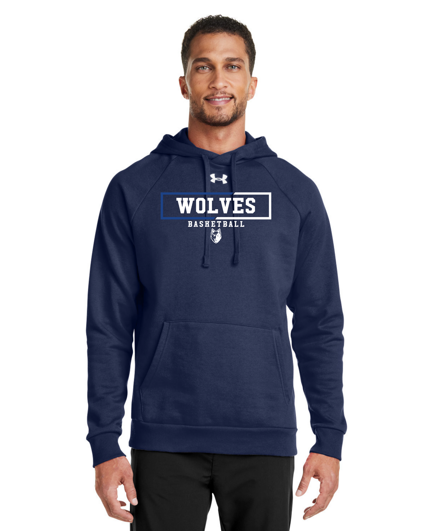 Worthington "Wolves Basketball" Under Armour Men's Fleece Hoodie