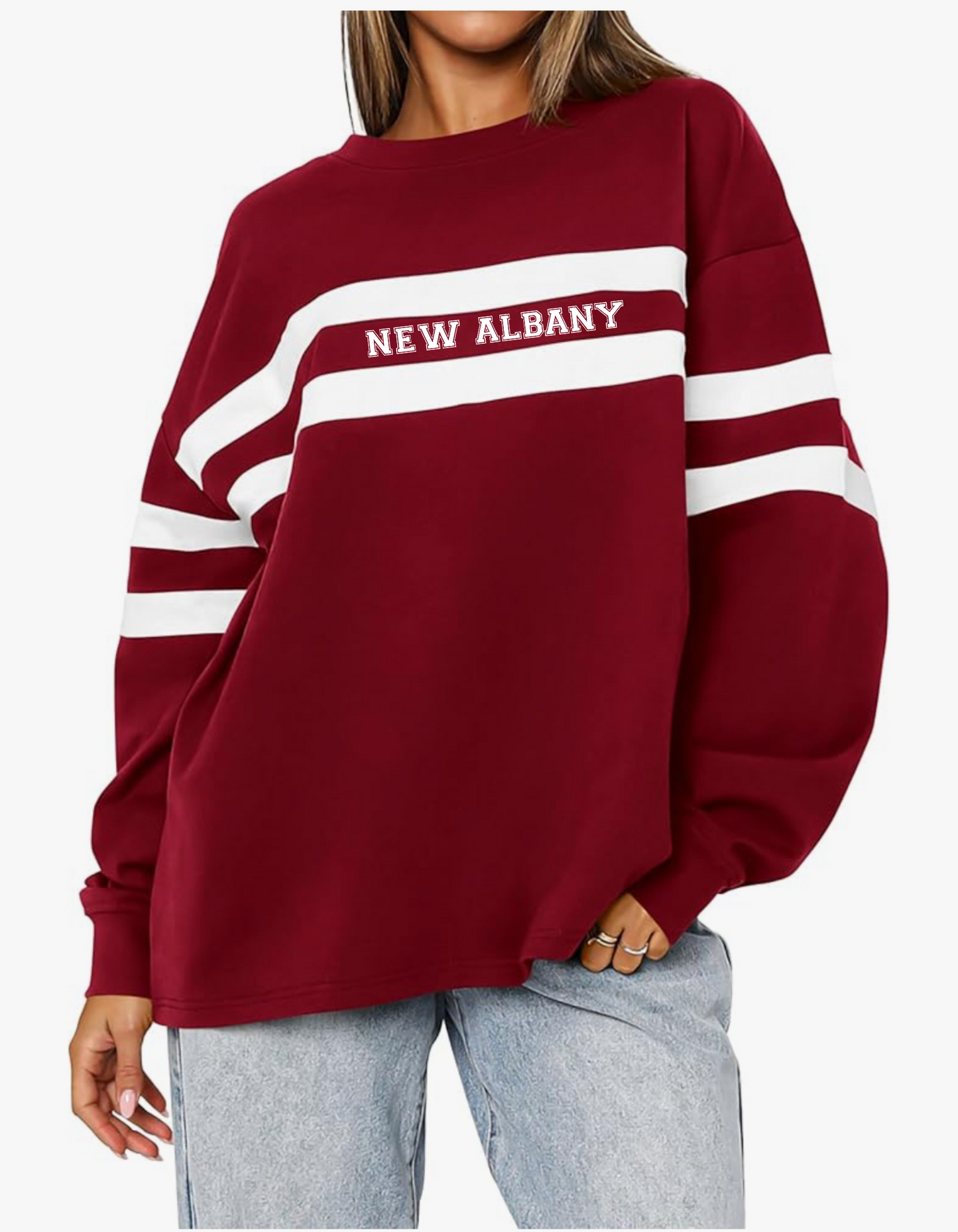 "New Albany" So-Soft Oversized Women's Crewneck Lightweight Shirt