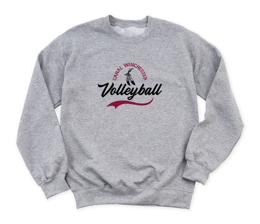 "Canal Winchester Volleyball" Script Youth Unisex Heavy Blend Crew