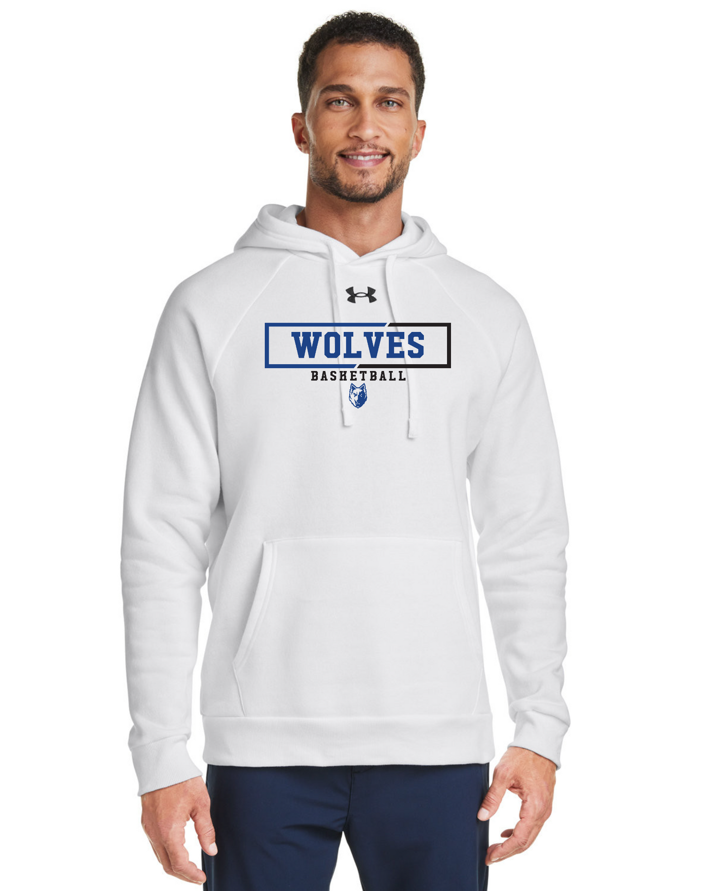 Worthington "Wolves Basketball" Under Armour Men's Fleece Hoodie