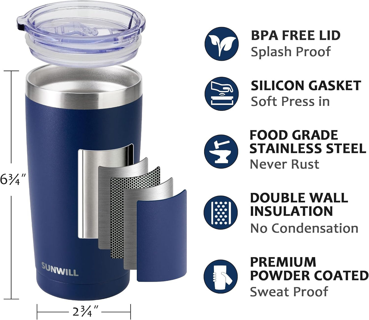 "Worthington Swim Club" 20oz Insulated Tumbler