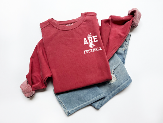 "We Are Cardinal Football" Comfort Colors Vintage Sweatshirt