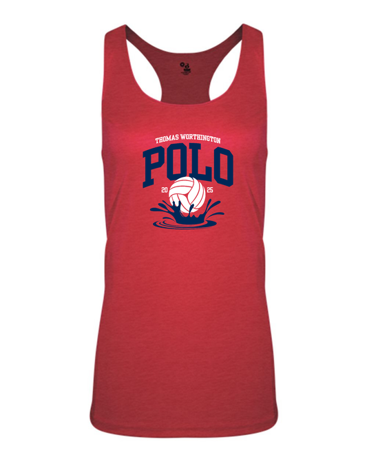 "Thomas Worthington 2025 Polo" Performance Women's Racerback Tank