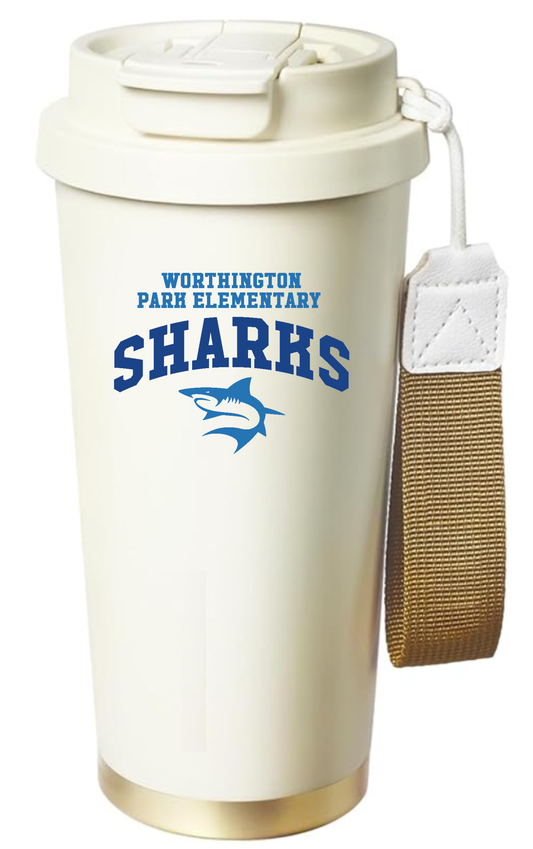 PREORDER: Worthington Park Elementary Sharks 16oz Stainless Steel Tumbler