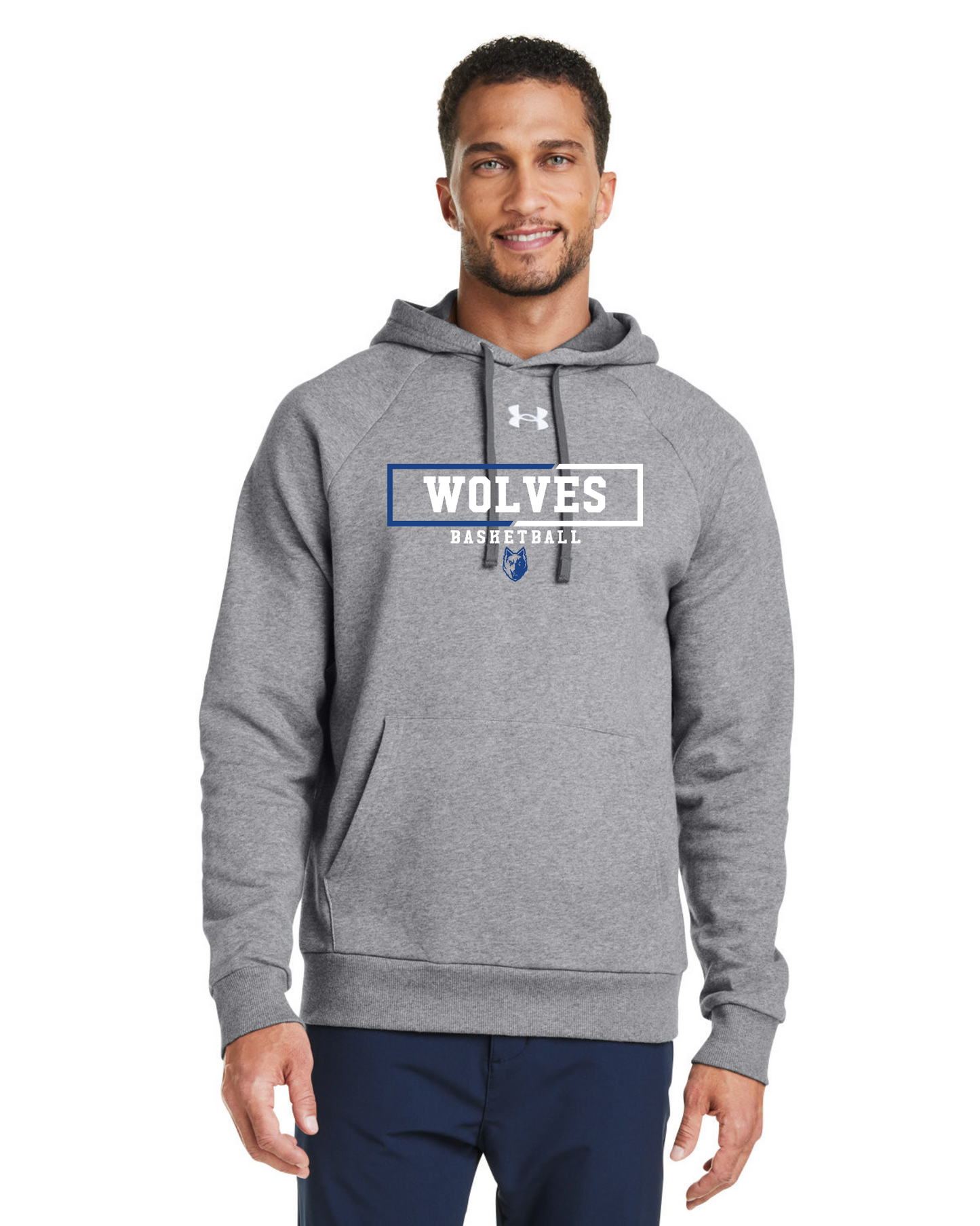 Worthington "Wolves Basketball" Under Armour Men's Fleece Hoodie