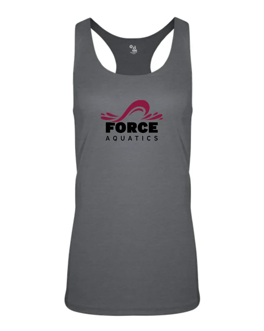 "Force Aquatics" Performance Women's Racerback Tank - Varsity92