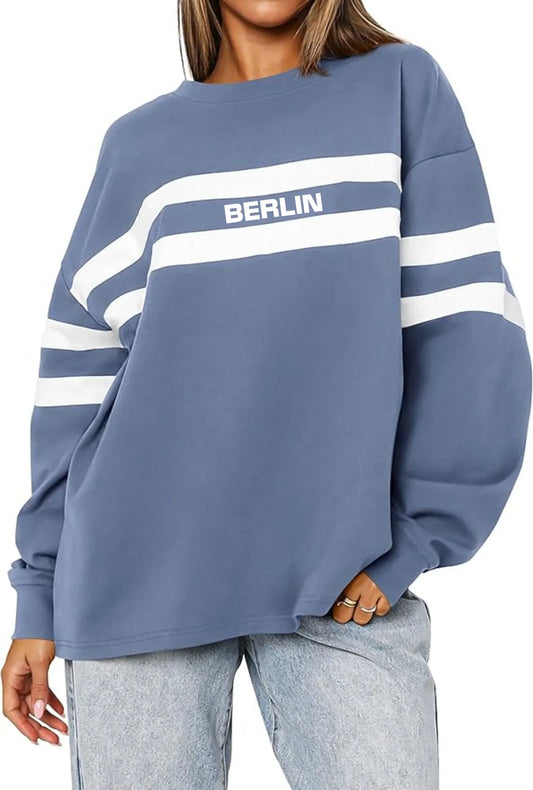 "Berlin" So-Soft Oversized Women's Crewneck Lightweight Shirt - Varsity92
