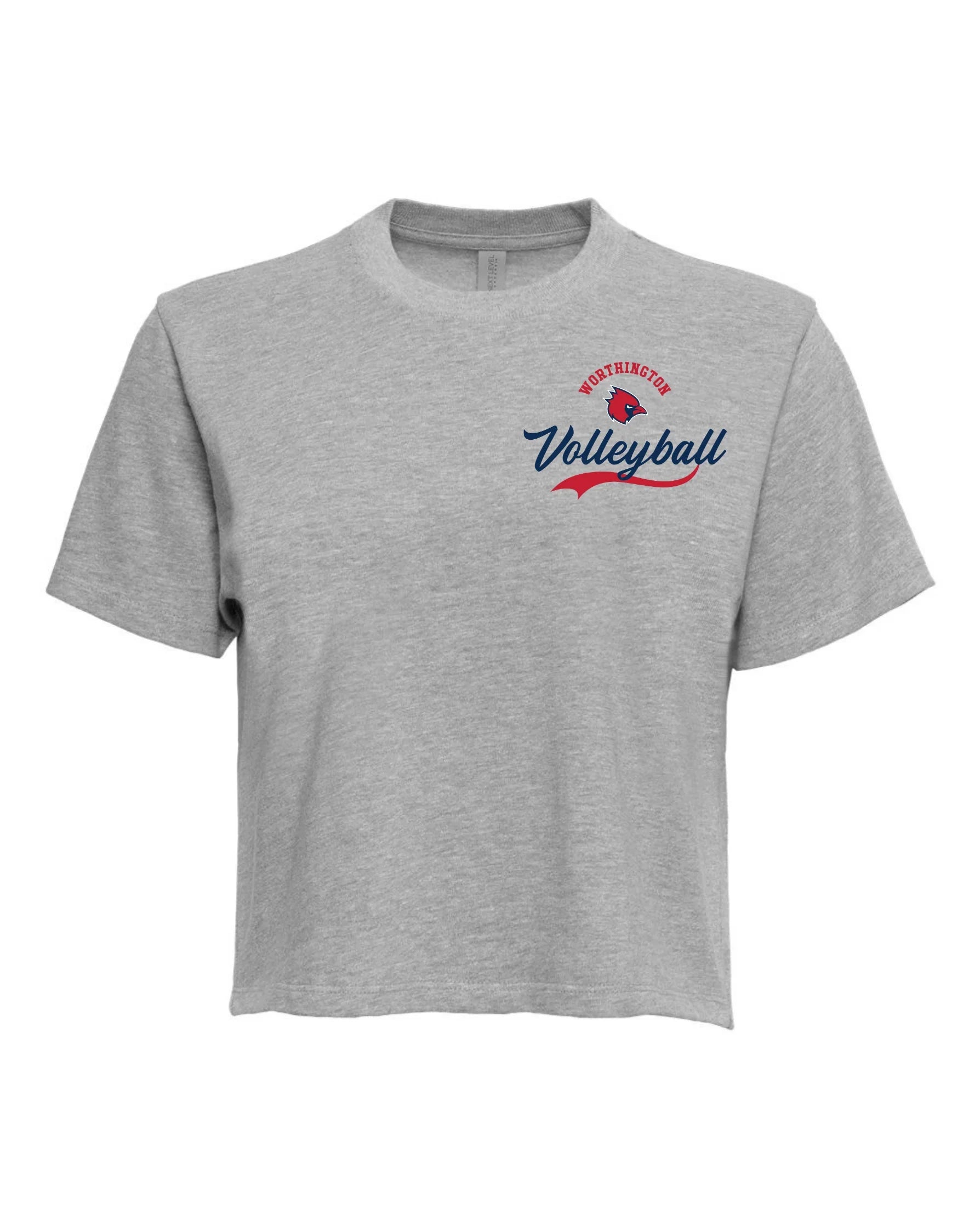"Worthington Volleyball" Women's Heavyweight High Waist Boxy T-Shirt - Varsity92