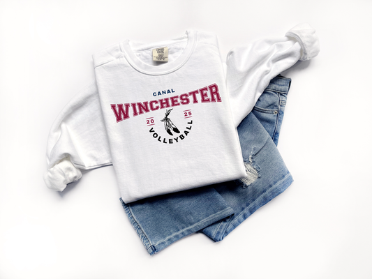 "Canal Winchester Volleyball 2025" Comfort Colors Vintage Sweatshirt