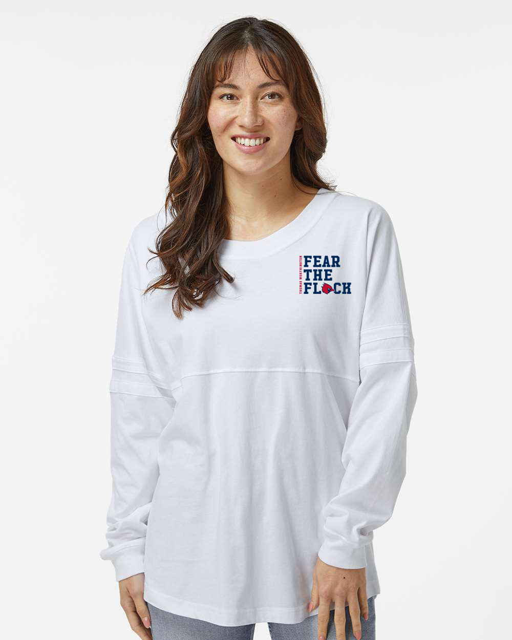 Women's Thomas Worthington "Fear the Flock" Boxercraft Drop-Shoulder Pullover