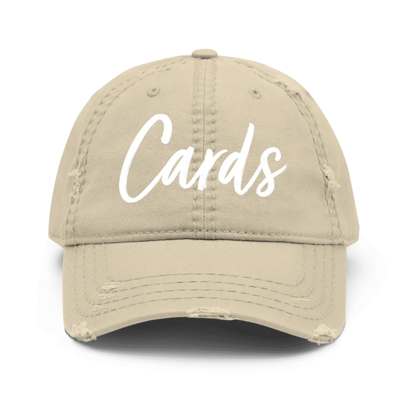 “Cards” Distressed Low-Profile Hat - Varsity92