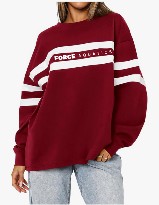 "Force Aquatics" So-Soft Oversized Women's Lightweight Crewneck Shirt