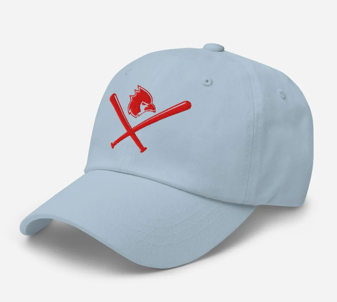 Cardinal Softball / Baseball Light Blue Dad Hat