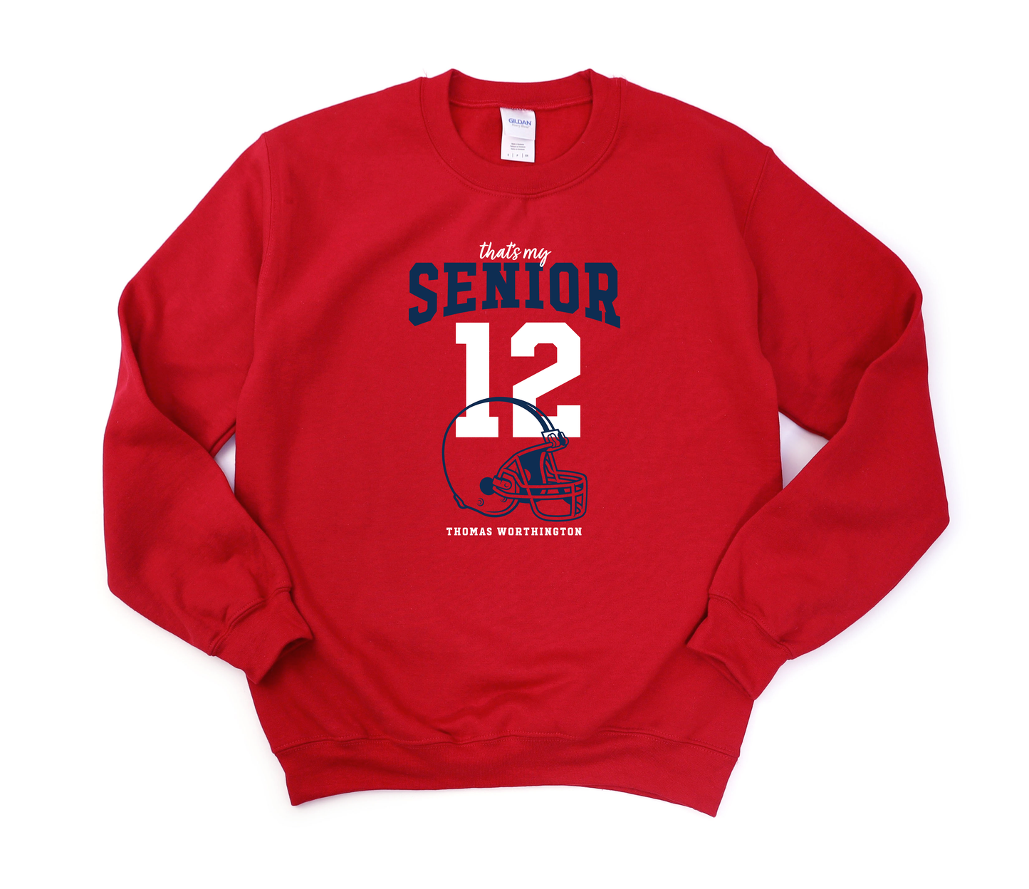 TWHS Football "That’s my Senior" PERSONALIZED Gildan Unisex Heavy Blend Crew Sweatshirt