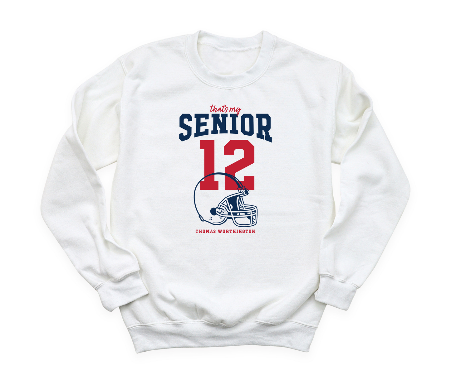 TWHS Football "That’s my Senior" PERSONALIZED Gildan Unisex Heavy Blend Crew Sweatshirt