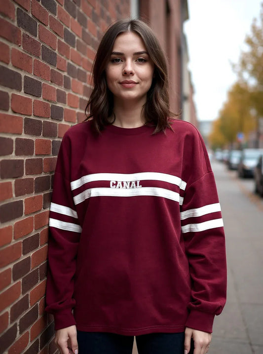 "Canal" So-Soft Oversized Women's Crewneck Lightweight Shirt - Varsity92
